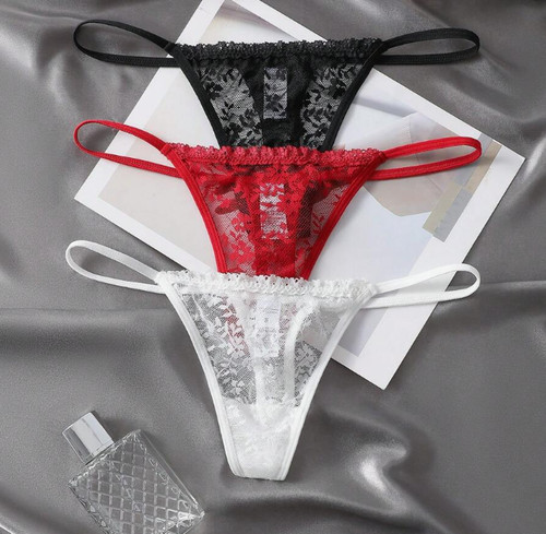 3er set sexy halbtransparente - 3er,